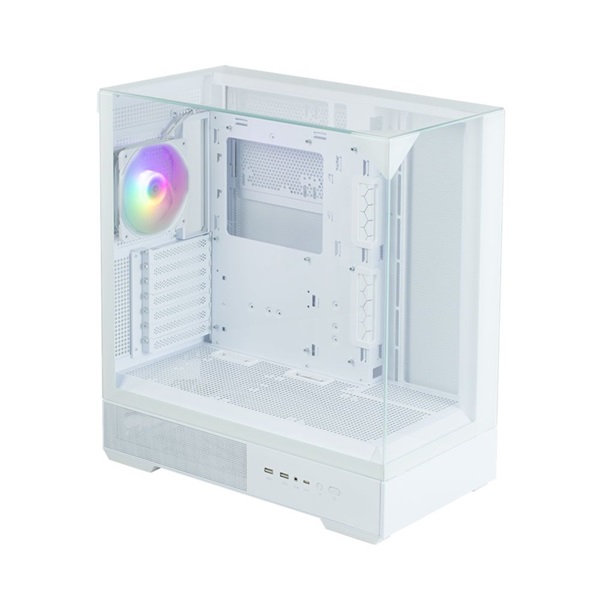 Zalman P40 Prism White fehér (táp nélküli) ablakos ATX ház