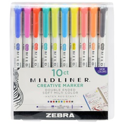 ZEBRA Mildliner 10db-os kettős végű szövegkiemelő készlet