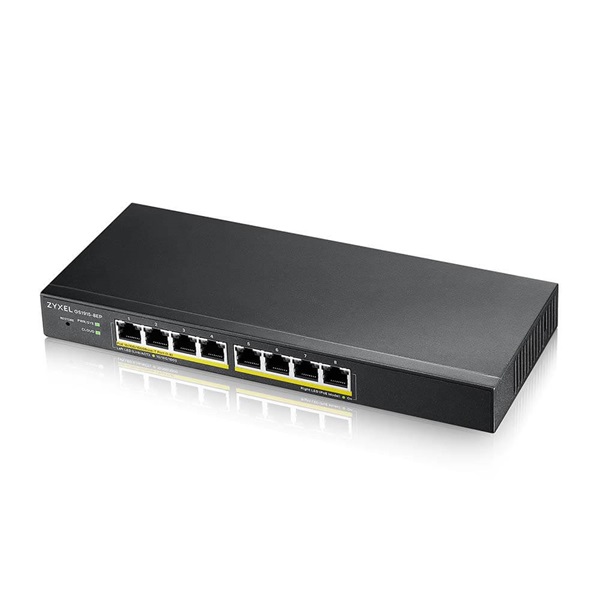 ZyXEL GS1915-8EP-EU0101F 8x GbE PoE LAN (60W) smart menedzselhető PoE switch