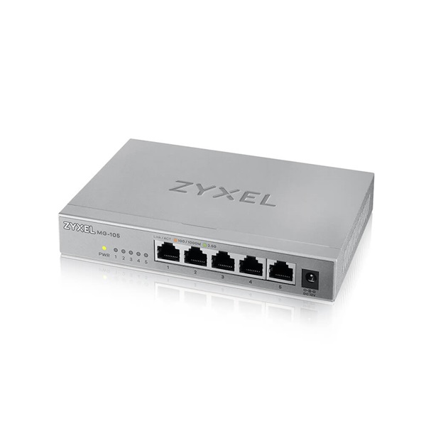 ZyXEL MG-105 5x2.5GbE LAN port Multi-Gigabit nem menedzselhető desktop switch