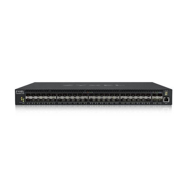 ZyXEL XGS4600-52F 48port GbE SFP 4port 10GbE SFP+ L3+ menedzselhető, stackelhető switch