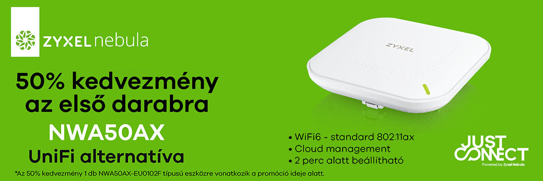 Zyxel Wi-Fi 6 Access Point 50% kedvezménnyel